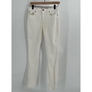 Boden Jeans Women Size 4 The Soho‎ Skinny Off White Denim Pants